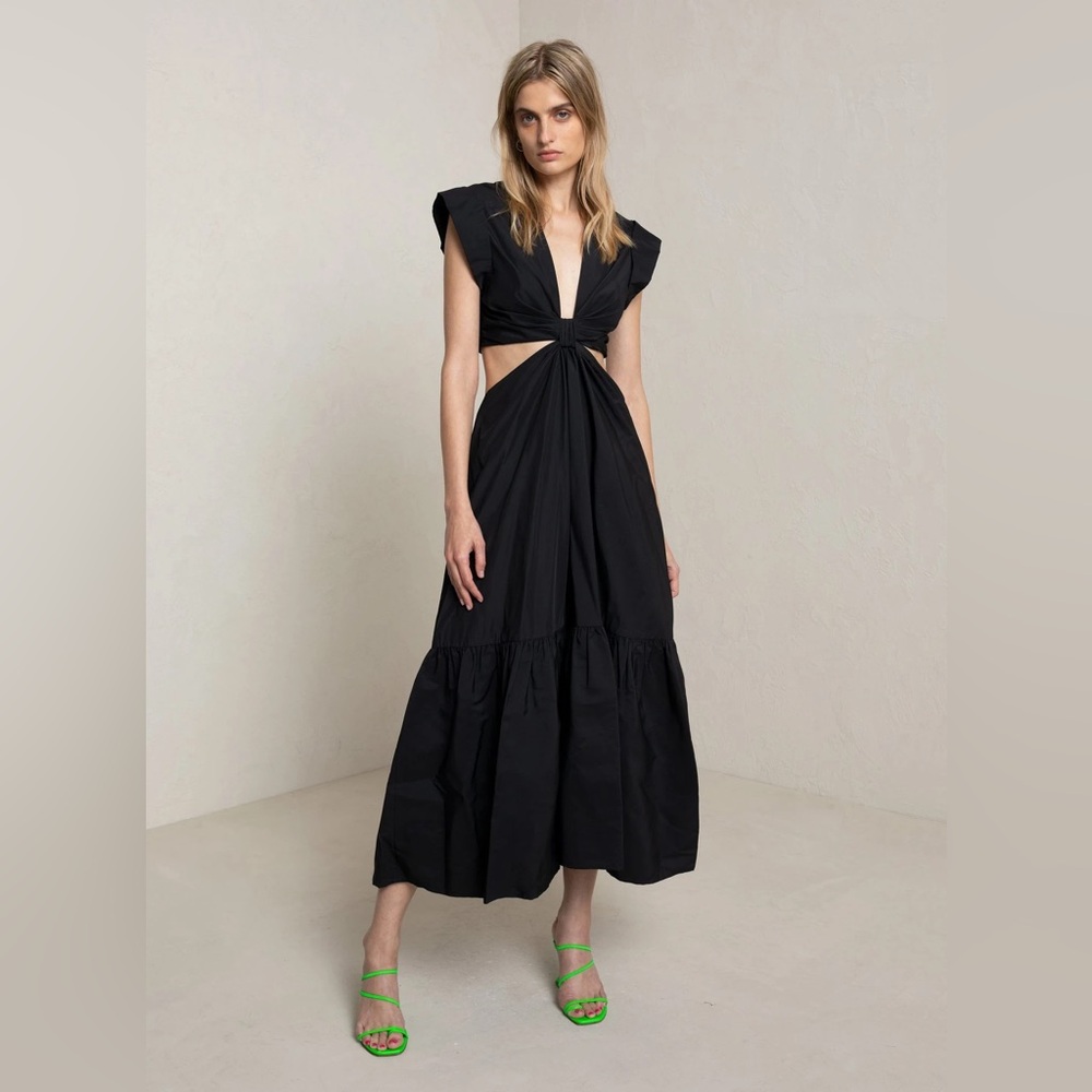 A.L.C. Alexandria Dress in Black Cotton Poplin